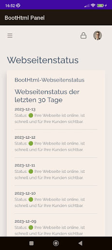 BootHtml Panel Screen 3