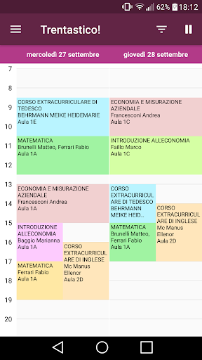 Android application Trentastico! - Orari UniTN screenshort