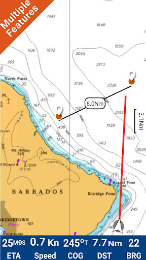Android application Barbados GPS Map Navigator screenshort