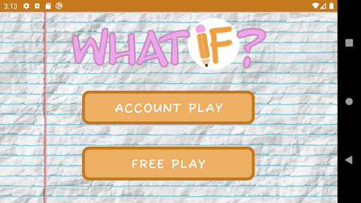 Android application What If? screenshort