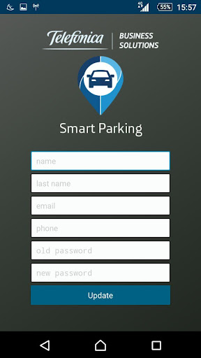 Android application Movistar Smart Parking screenshort