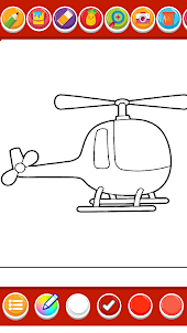 colorir helicóptero voador