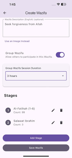 Tasbih Wazifa Screen 3