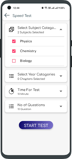 NEET Test Abhyas 2025 Screen 3