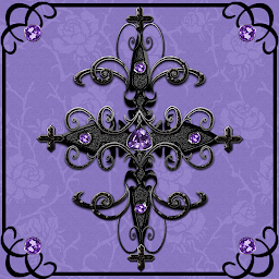 Ikonas attēls “Purple Gothic Cross theme”
