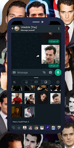 Android application Henry Cavill Animated Stickers screenshort