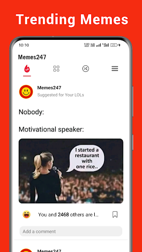 Android application Memes247 - funny memes app screenshort