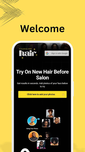 Android application Changing.Hair screenshort