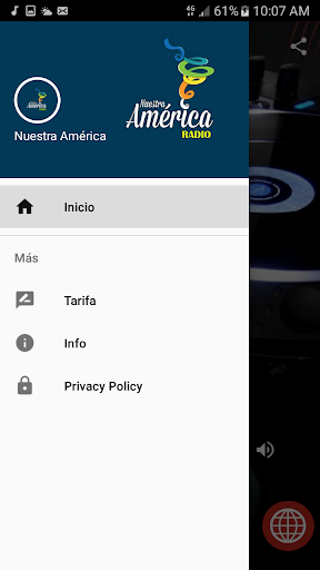 Android application Nuestra América screenshort