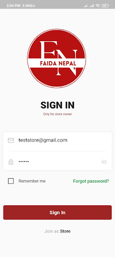 Android application FaidaNepalStore screenshort