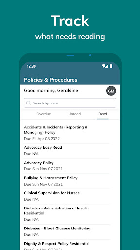 Access Policies and Procedures Screen 2