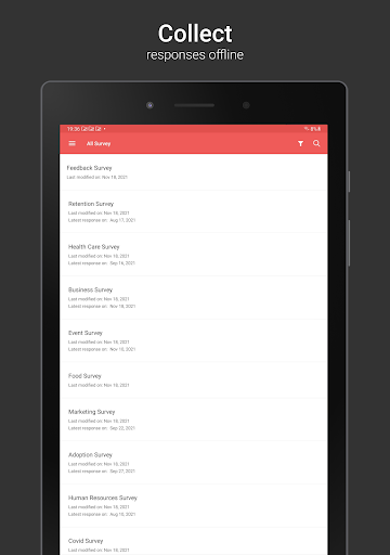 Screenshot of Zoho Survey - Offline Survey