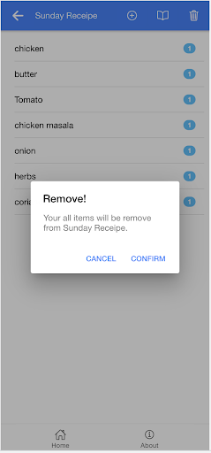 Home Grocery List App Screen 3