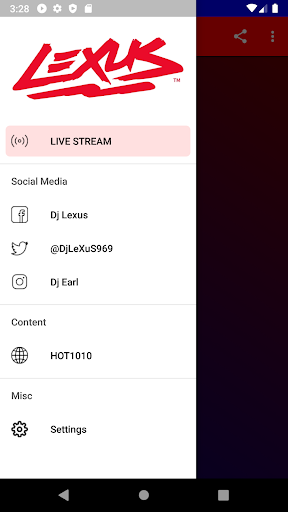 Android application HOT101.NET screenshort