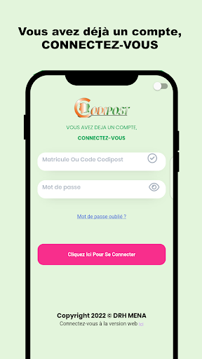 Android application CODIPOST MENA screenshort