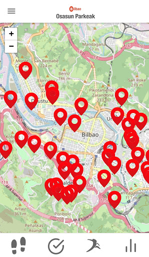 Android application Bilbao Osasun Parkeak screenshort