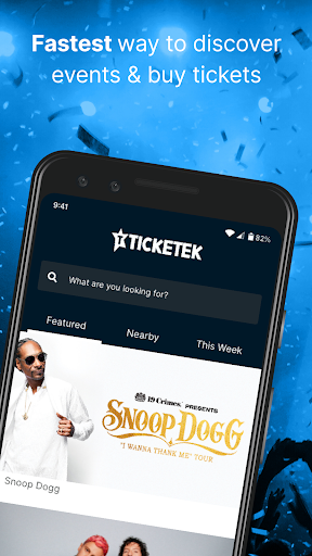 Android application Ticketek UK screenshort