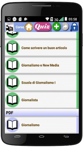 Android application Corso di giornalismo audiovisi screenshort