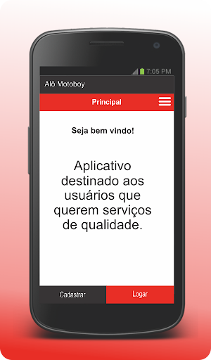 Android application Alô Motoboy - Cliente screenshort