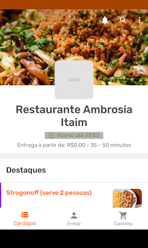 Android application Restaurante Ambrosia screenshort