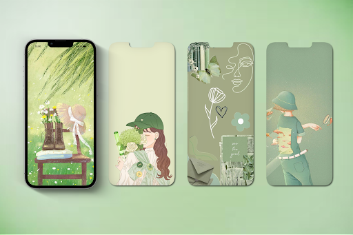 Screenshot of Green Aesthetic Wallpaper