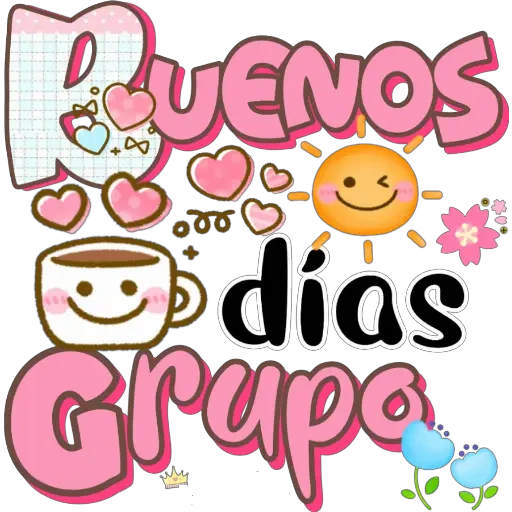 Stickers de buenos días logo