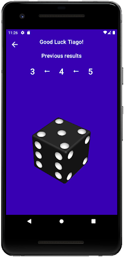 Dice Game Screen 2