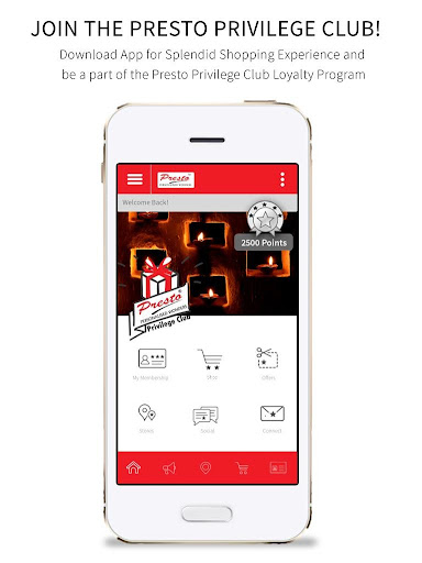 Android application Presto Privilege Club screenshort