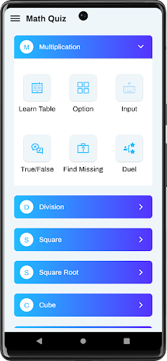Android application Math Quiz - Brain training screenshort