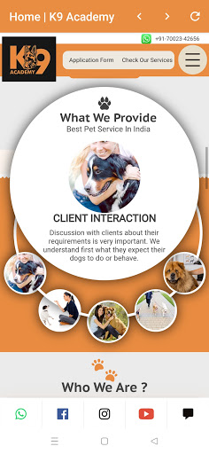 K9 Academy Screen 2