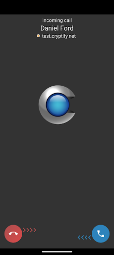 Cryptify Call Screen 2