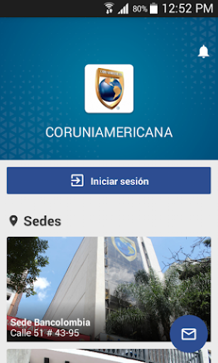 Android application CORUNIAMERICANA screenshort