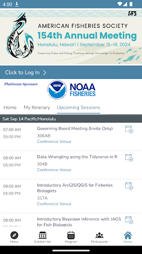 AFS Events Screen 2