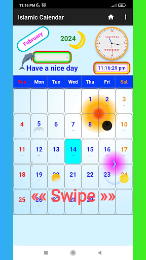 Islamic Calendar Screen 2