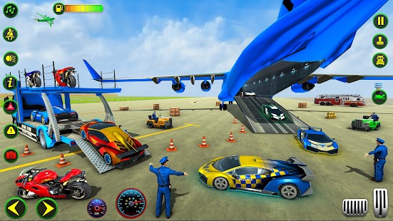 Police Plane Transporter Game Screenshot