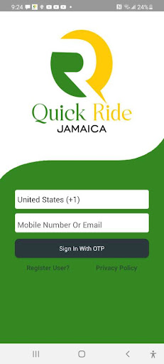 Android application Quick Ride Jamaica screenshort