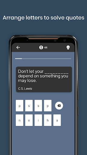 Android application Quote Puzzle screenshort