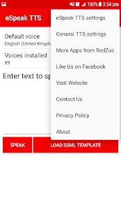 eSpeak NG Text-to-Speech Screenshot