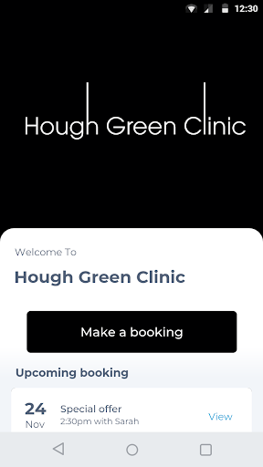 Android application Hough Green Clinic screenshort