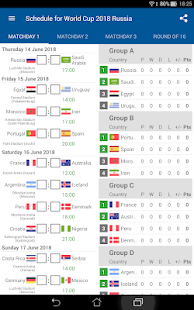 Schedule for World Cup 2018 Russia 1.0.2 APK screenshots 6