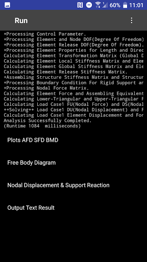 static analysis of plane frame Screen 3