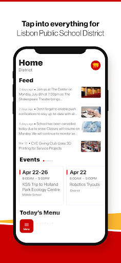 Android application Lisbon Public School District screenshort