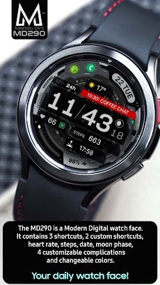MD290: Digital watch faceのおすすめ画像2