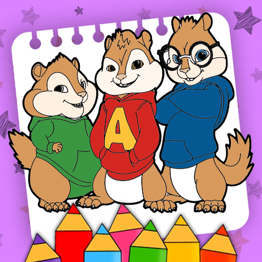 Alvin Chipmunks Coloring Book logo