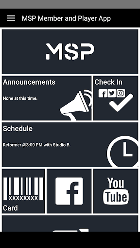 MSP Member and Player App Screen 2