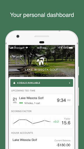Android application Lake Wissota Golf screenshort
