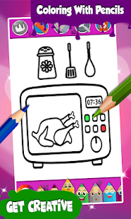 Kitchen Cooking Coloring Pages Screenshot