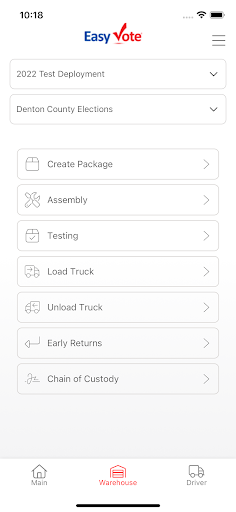EasyVote Inventory Screen 2