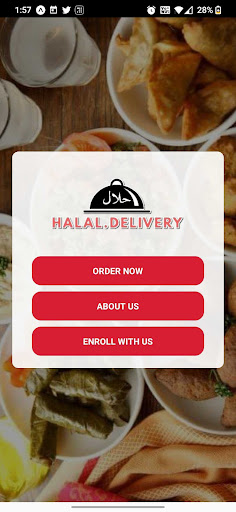 Android application Halal Delivery screenshort