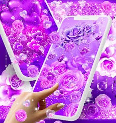 Purple rose live wallpaperのおすすめ画像3